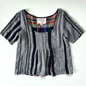 Ace & Jig Black and Grey Babydoll Top Small